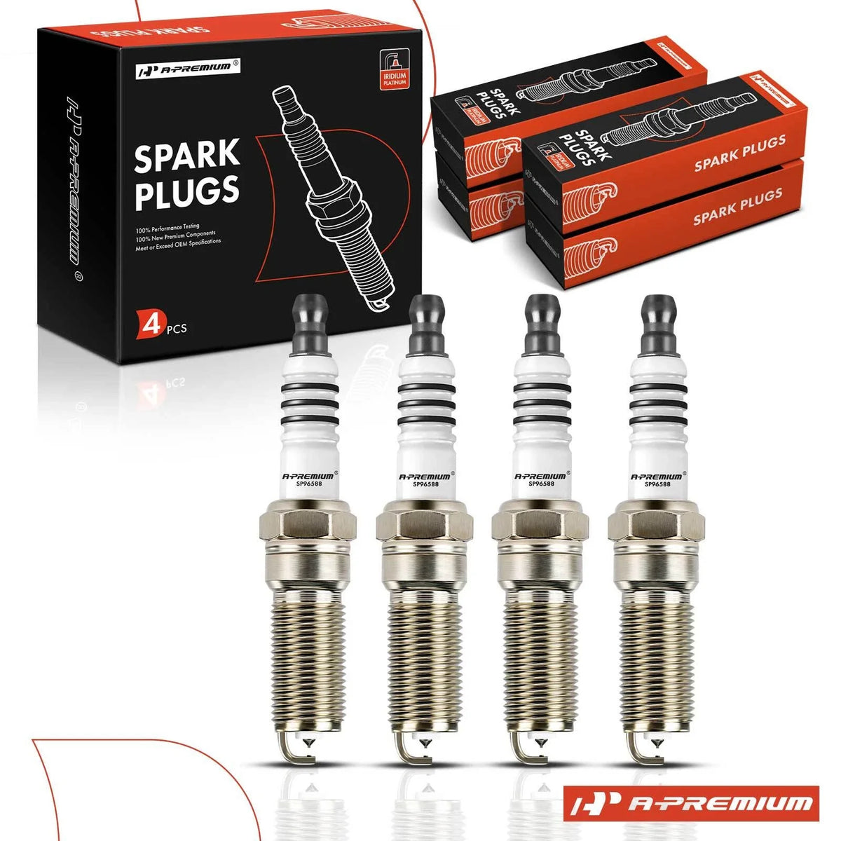 Set of 4 Iridium Platinum Spark Plugs for Ford Explorer Escape (2013–2017)