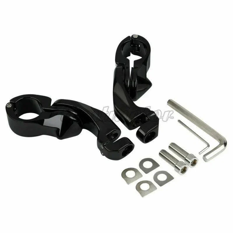 1.25" Black Footrest Pegs for Harley Motorcycles