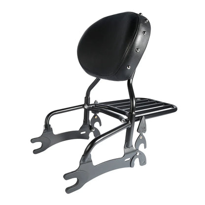 Black Backrest Sissy Bar Rack Spools for Indian Chieftain (2014–2022)
