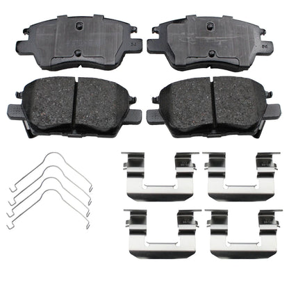 Set of 4 Akebono ProACT Front Ceramic Slotted Brake Pads for Chevy Bolt EV (2017–2022)
