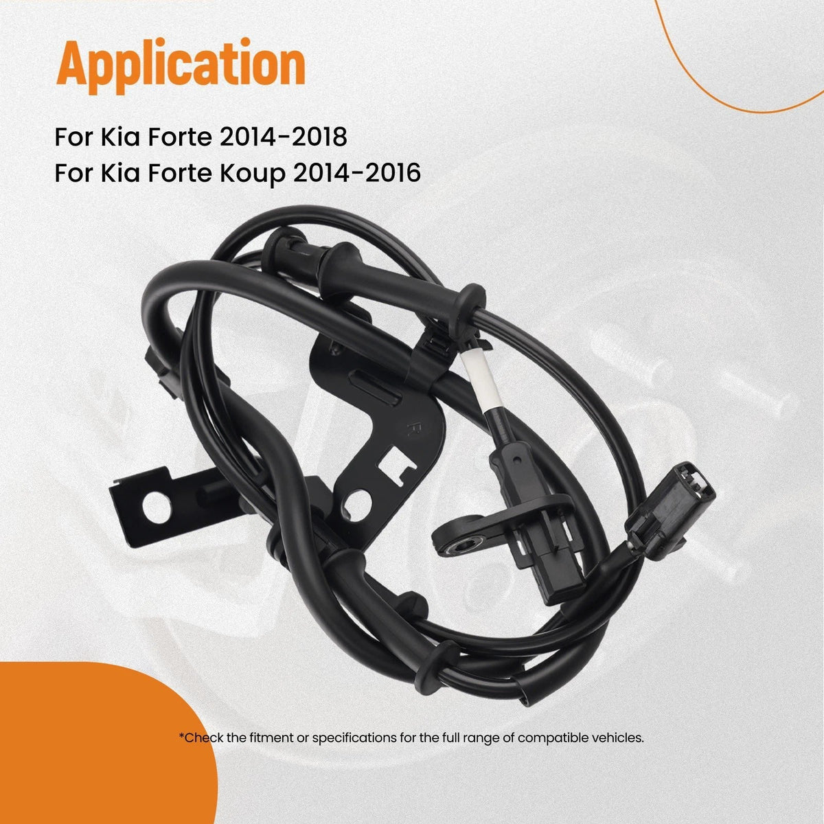 Front Right ABS Sensor ALS2664 ABSD30838 for Kia Forte 2014-2018