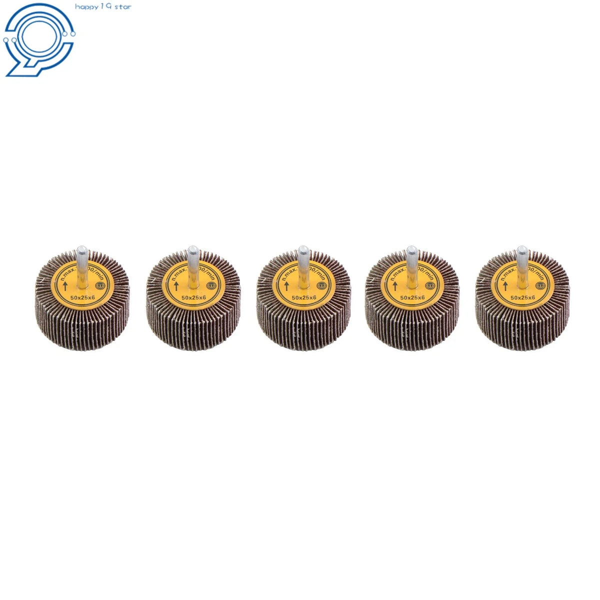 Set of 5 Flap Wheels 2" x 1" 120 Grit for Automotive Finishing