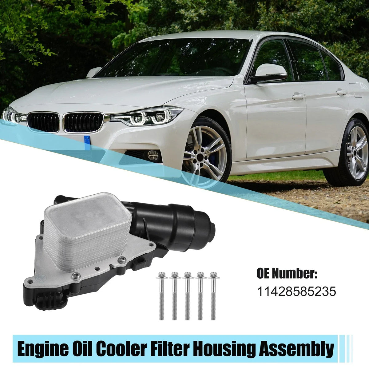 Set of Engine Oil Cooler & Oil Filter for BMW I8 2014-2020