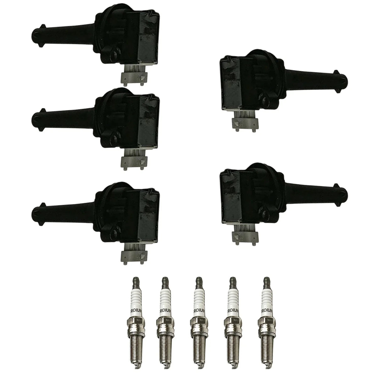 5X Ignition Coil Pack & Iridium Spark Plug for Volvo C30 C70 S40 (2006–2013)