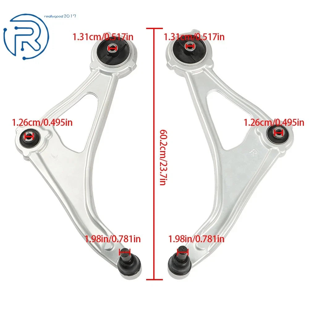 Pair Front Lower Control Arm with Ball Joint for Nissan Altima Maxima (2002–2018)