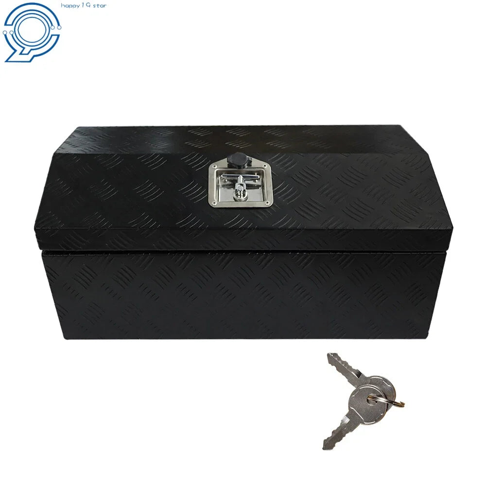 Black Aluminum Tool Box 30in for Pickup Trailer Garage (Lockable)