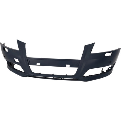 Front Bumper Cover for Audi A3 (2009–2013) w/ HLW/Park Sensor Holes Primed