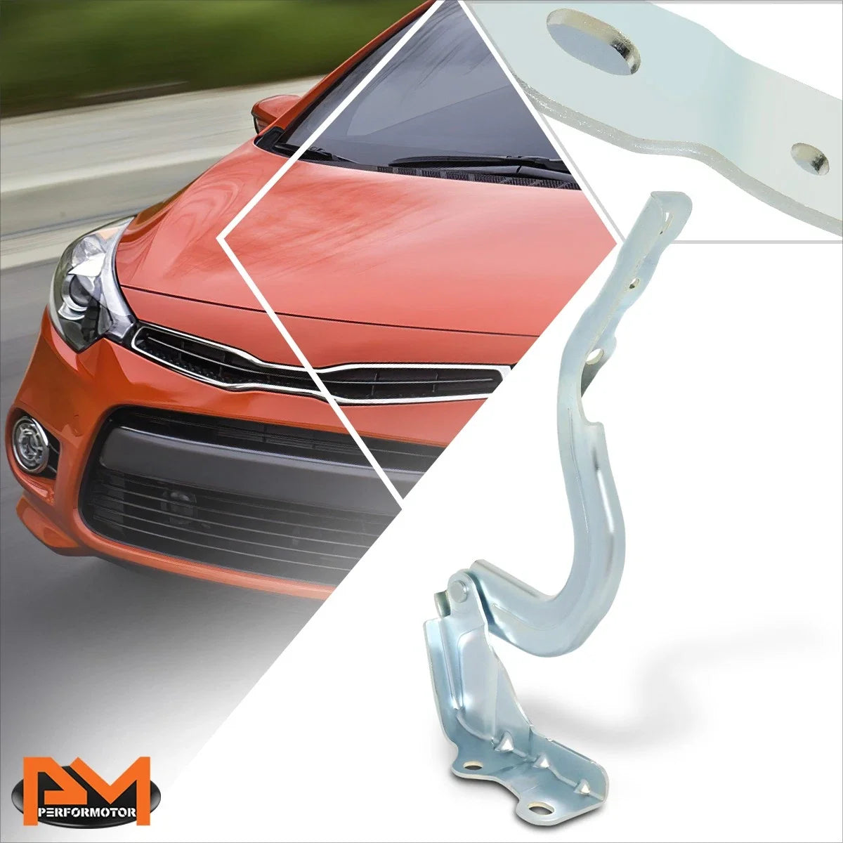 Hood Hinge Left Driver Side Steel for 2014–2018 Kia Forte5