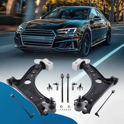Control Arm & Front Tie Rod with Ball Joints for Jetta Golf 2006-2013