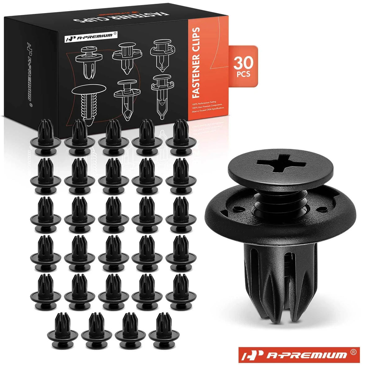 Set of 30 Nylon Bumper Retainer Clips for Honda Mini Cooper
