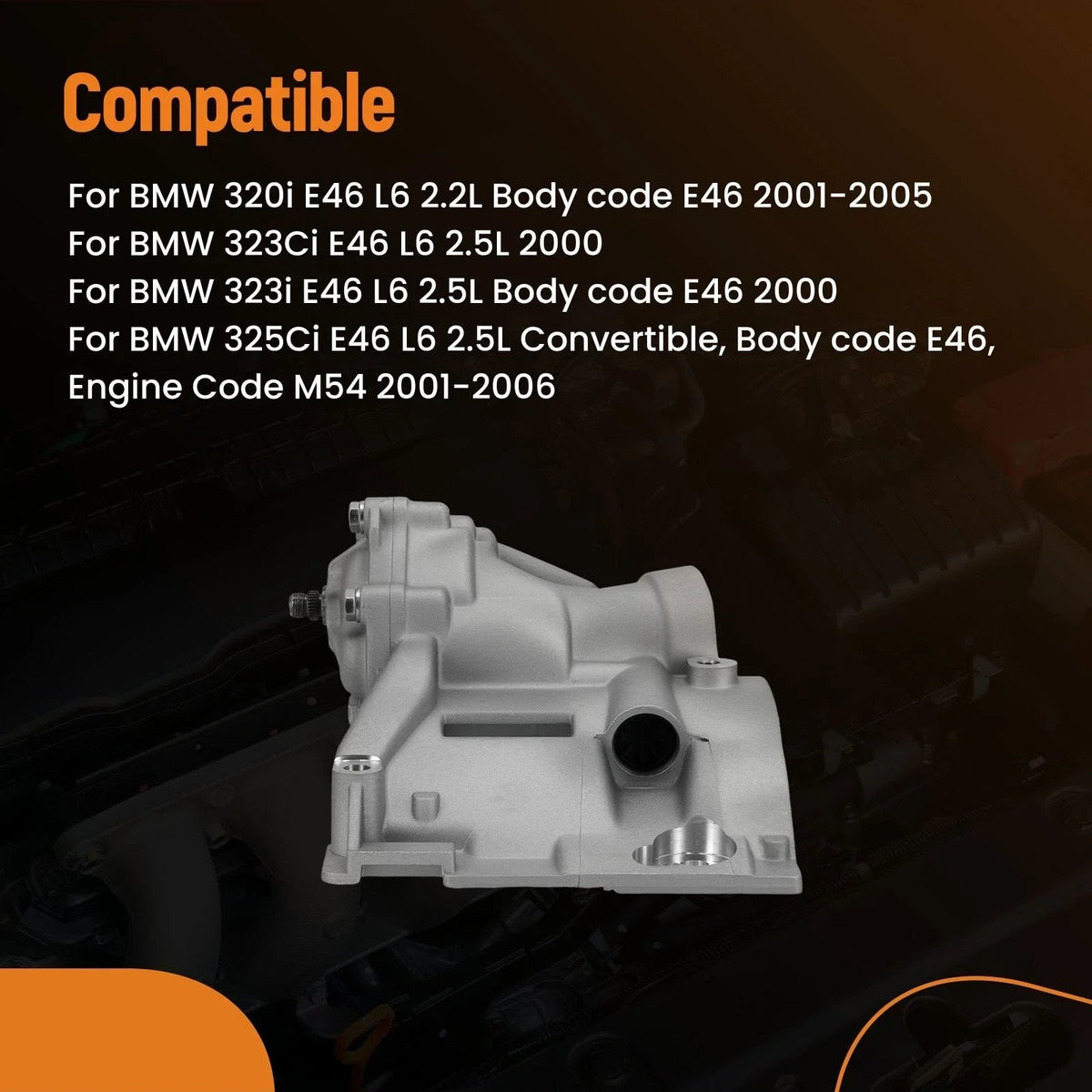 Aluminum Oil Pump for E39/E60 BMW 525i/530i (2000–2005) 11417501568