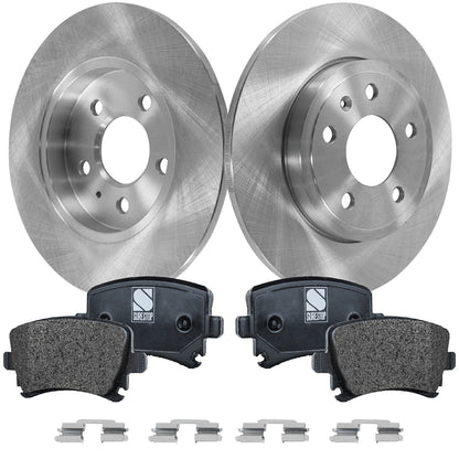 Disc Brake Kit with Pads for Audi A4 Quattro 2005-2009 Rear Semi-Metallic