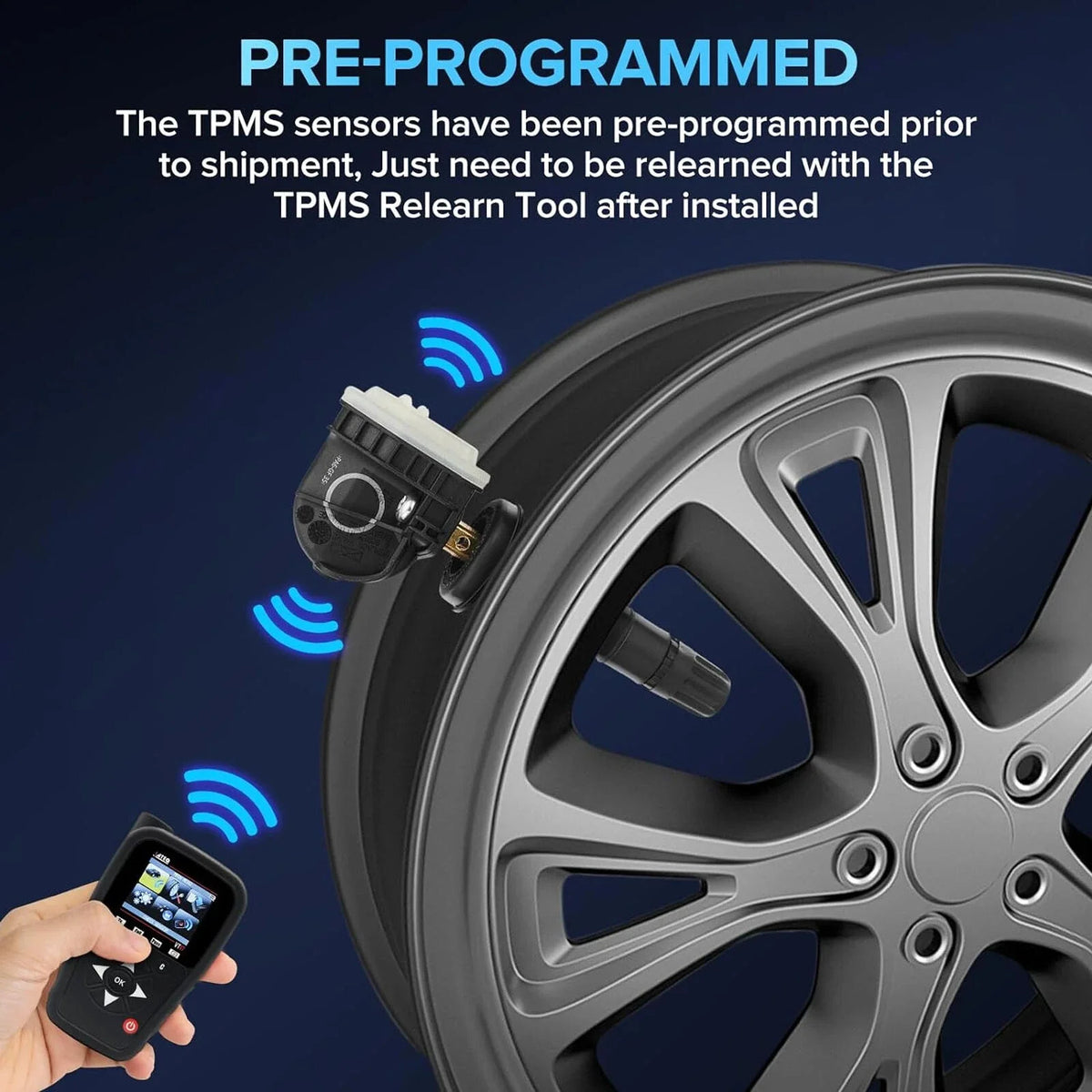 TPMS Tire Pressure Sensor Set for 2016-2018 Ford Focus RS G1EZ-1A-189A