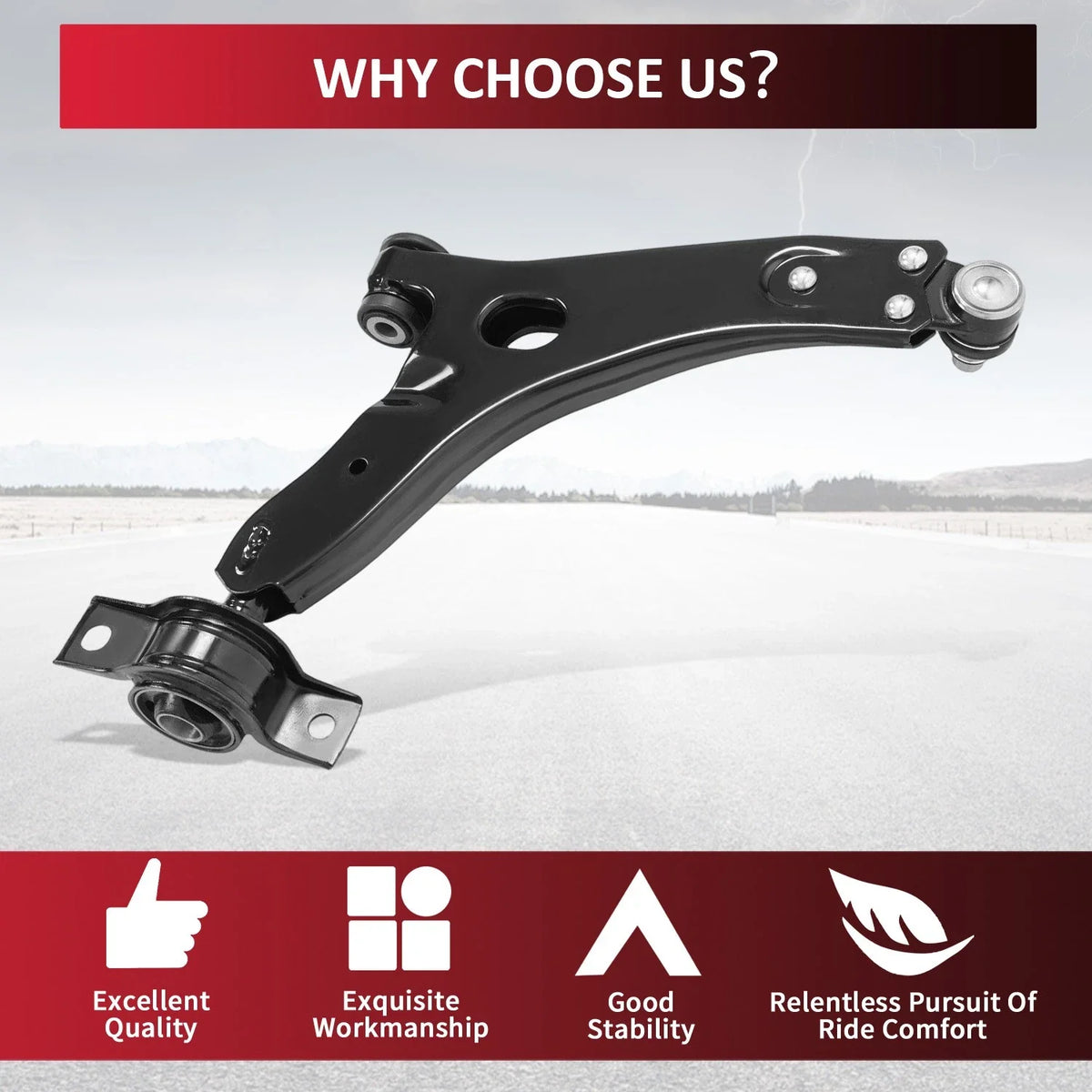 Front Left Control Arm Assembly w/ Ball Joints for Ford Focus (2006-2011)