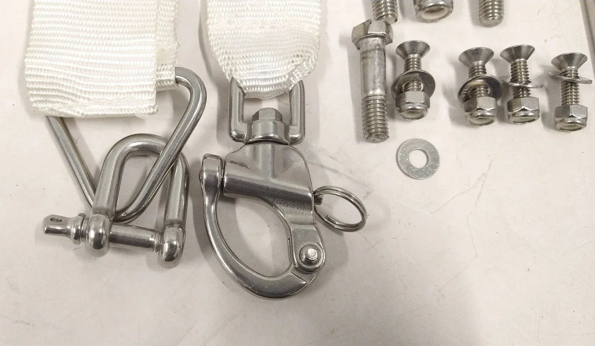 Swivel Snap Shackle Set with Pin, Strap & Bracket for Parts