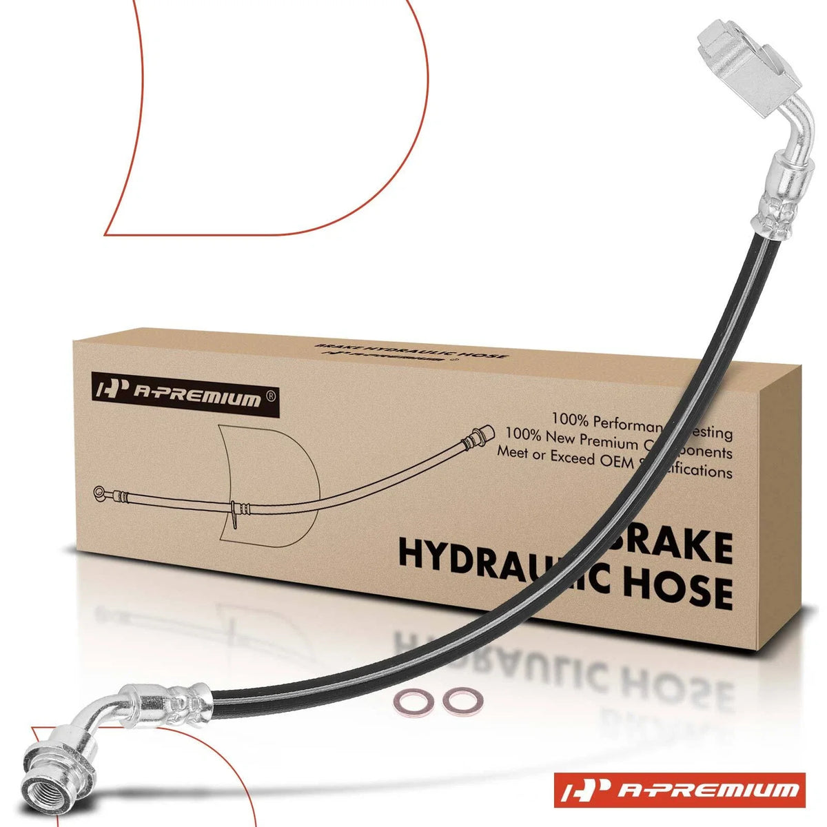 Front Left Brake Hydraulic Hose for Nissan D21 Pathfinder (1986–1995)