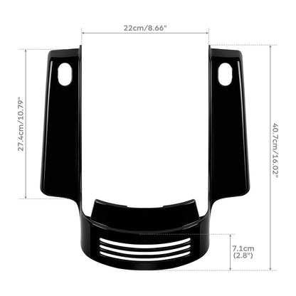 Gloss Black Rear Fender Fascia for Harley Touring Models 2014-2024