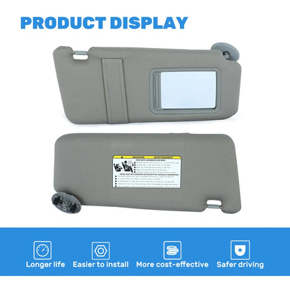 Left & Right Sun Visors for Toyota Camry (2007–2011) Gray with Sunroof