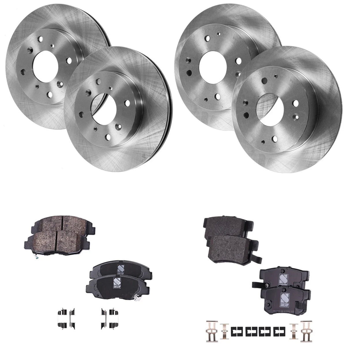 Brake Disc and Pad Kit for Honda Accord (1998–2002) Ceramic Pads