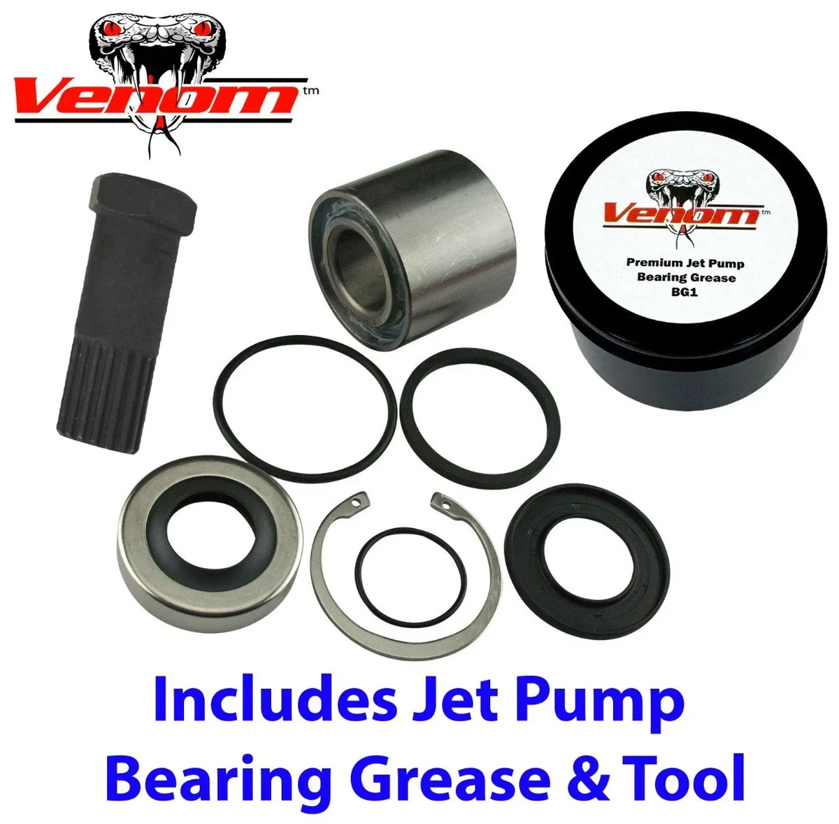 Jet Pump Rebuild Kit for SeaDoo GTI 130 4-Tec (2008–2017) w/ Grease & Tool