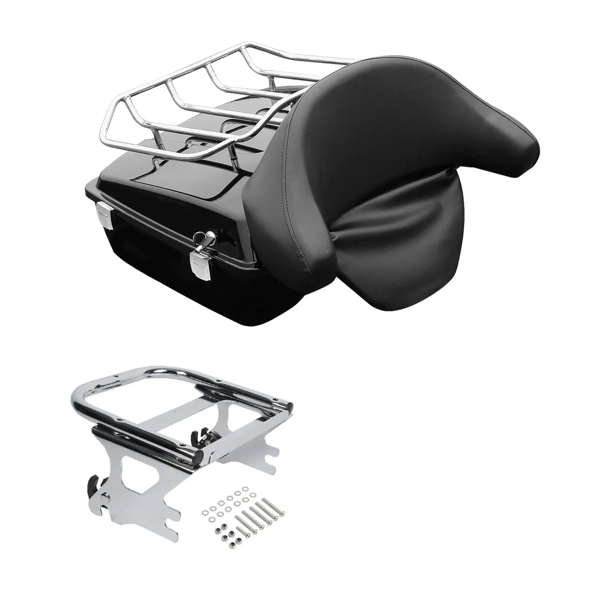 Trunk Mount Rack with Backrest for Harley Touring Models (1997-2008)