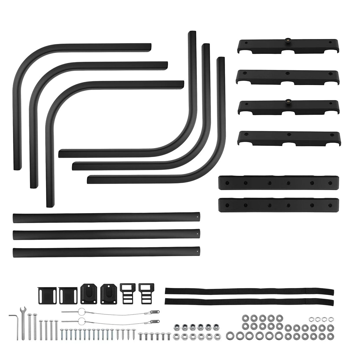 Adjustable Aluminum Bed Extender (49-61in) for Small Truck, Black