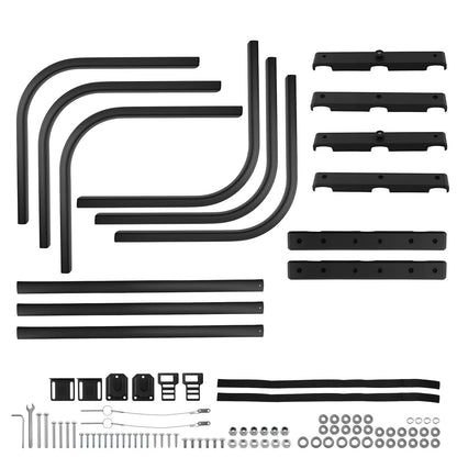 Adjustable Aluminum Bed Extender (49-61in) for Small Truck, Black