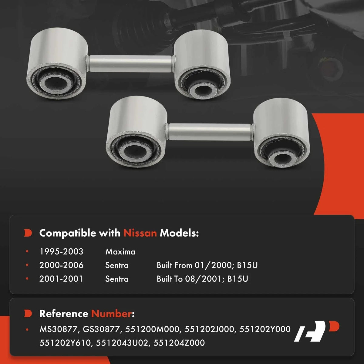 Rear Sway Bar Links Set for Sentra (2000-2006) & Maxima (1995-2003)