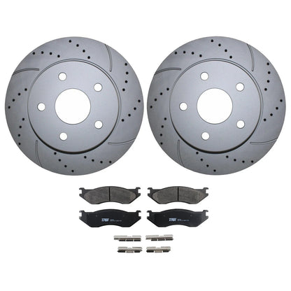 Front Brake Kit for Durango Ram 1500 (2019–2023) with Drilled Rotors