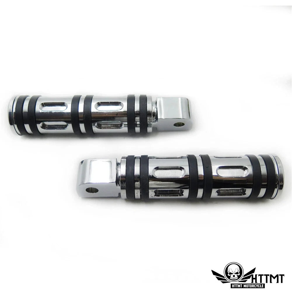 Chrome Edge Cut Footpegs for Yamaha Road Star Warrior (2002–2009)