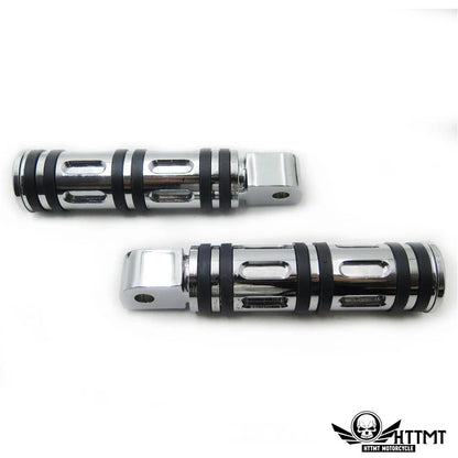 Chrome Edge Cut Footpegs for Yamaha Road Star Warrior (2002–2009)