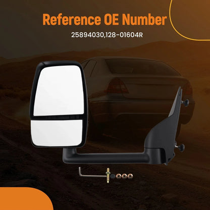 Manual Fold Side View Mirror Left for Chevy Express Van (2003–2017)
