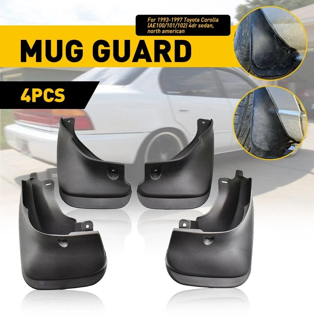 Set of 4 Mud Flaps Splash Guards for Toyota Corolla (1993–1997)