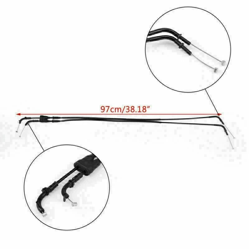 Throttle Cable - Black UE for Kawasaki Z1000 (2007-2008)
