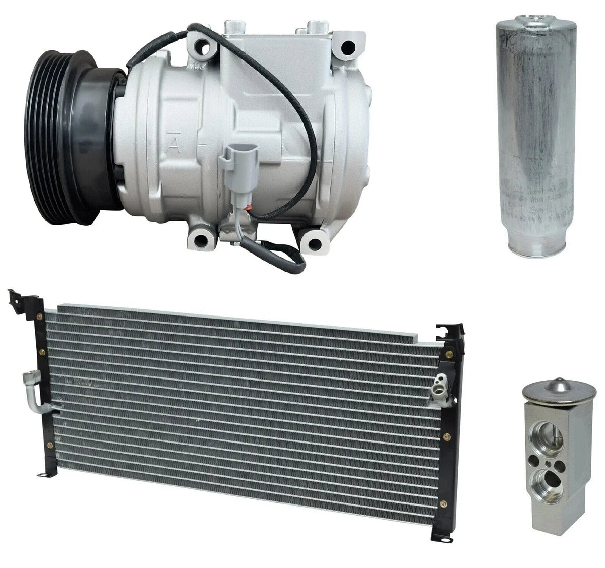 AC Compressor Kit W Condenser Replacement for Toyota RAV4 2.0L (1999–2000)