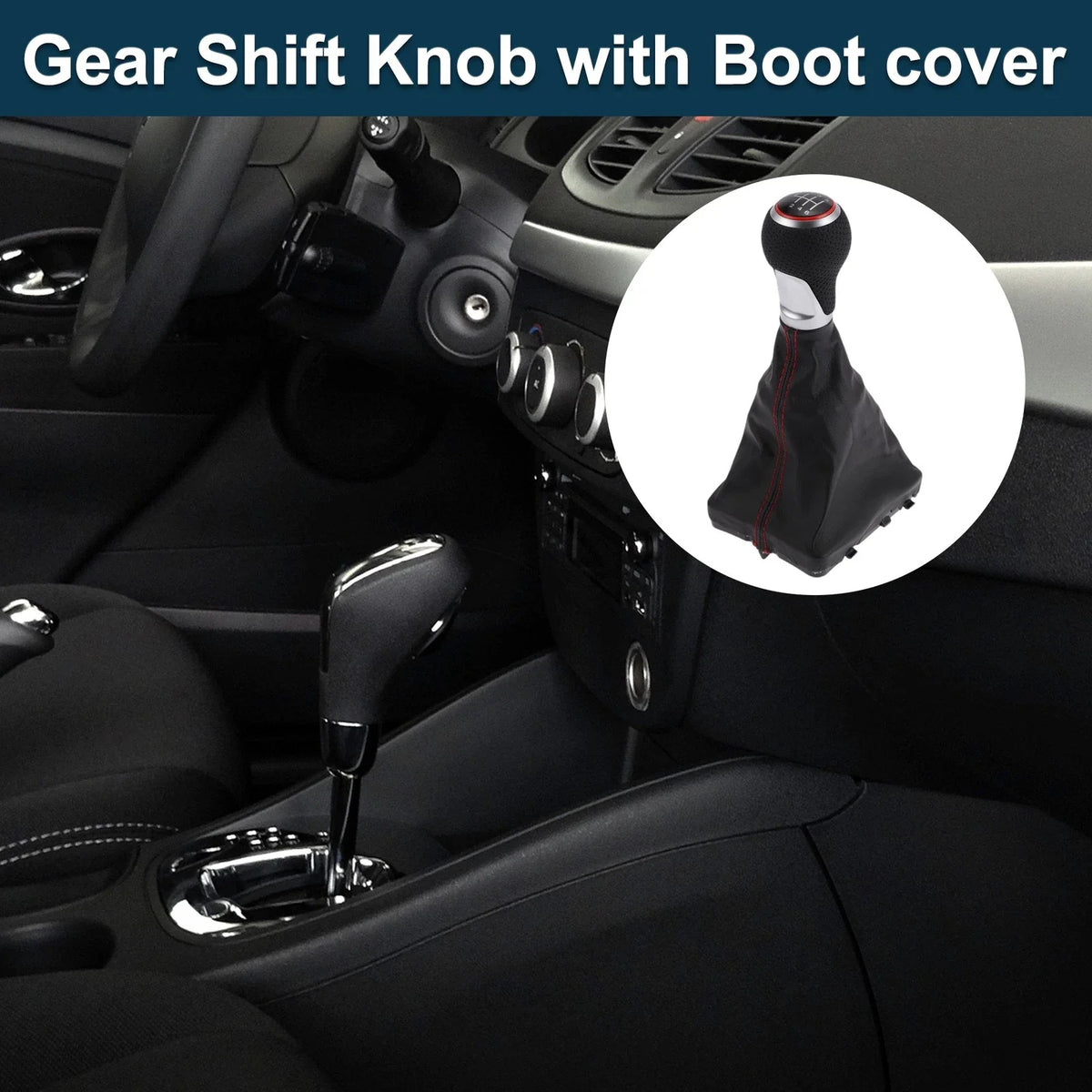 6 Speed Shift Knob with Boot Cover No. 4F0863278 for Audi A6 (2005–2011)