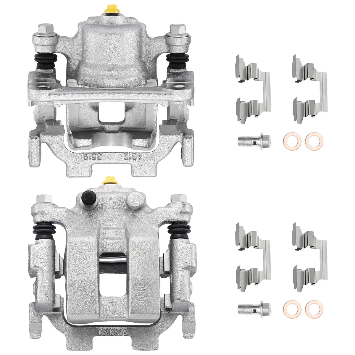 2PC Rear Brake Calipers w/ Bracket for Infiniti G37 M37 M56 (2011–2013)