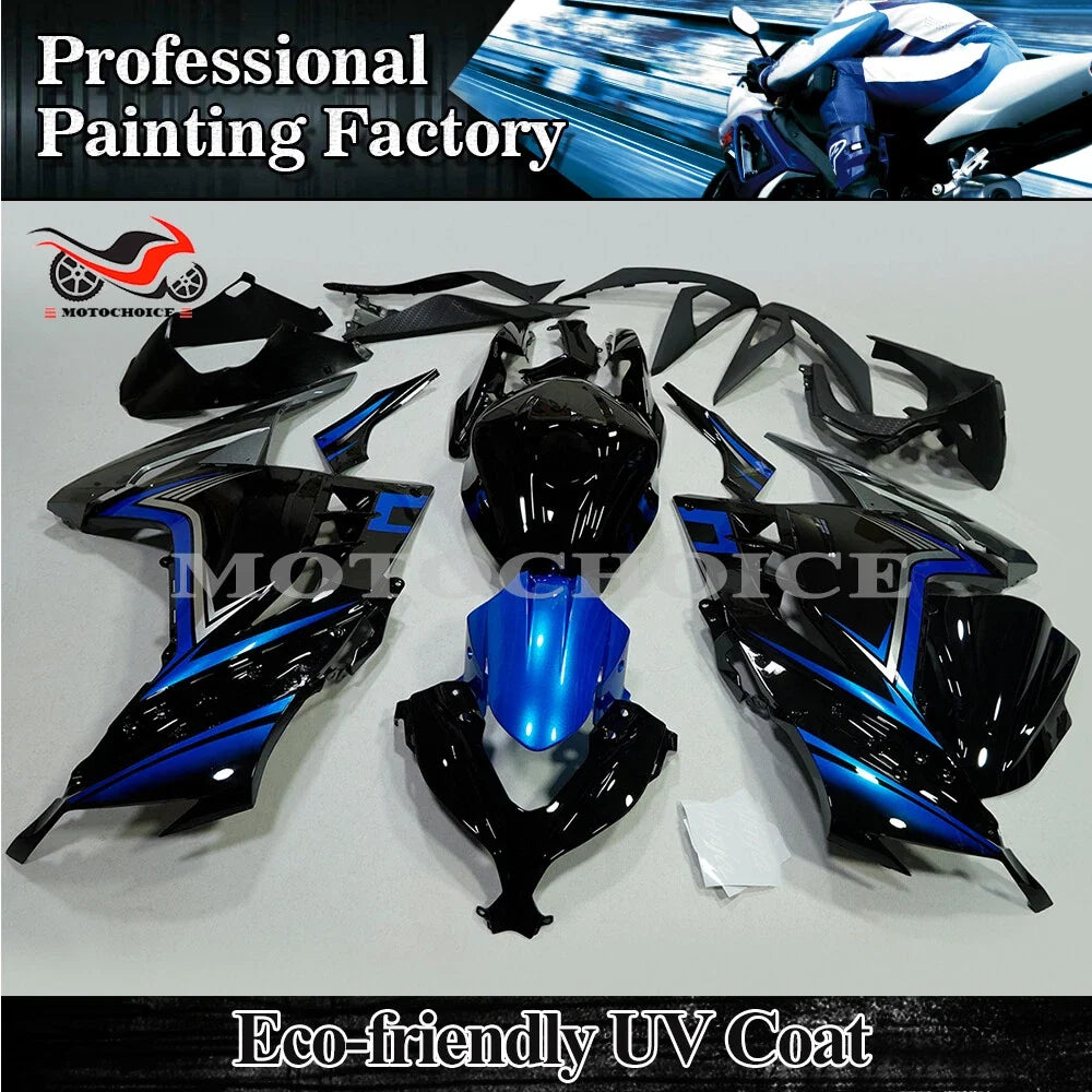 Fairing Kit for Kawasaki Ninja 300 (2013–2017) Blue Black ABS Bodywork