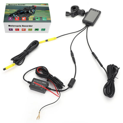 3" 140° Waterproof Dual Action Camera DVR for Motorcycle (IP68)