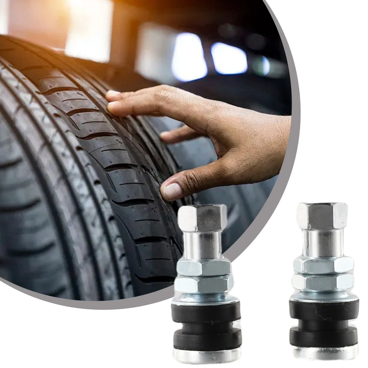 2X Tubeless Vacuum Tire Valve Stems for Car (Universal)