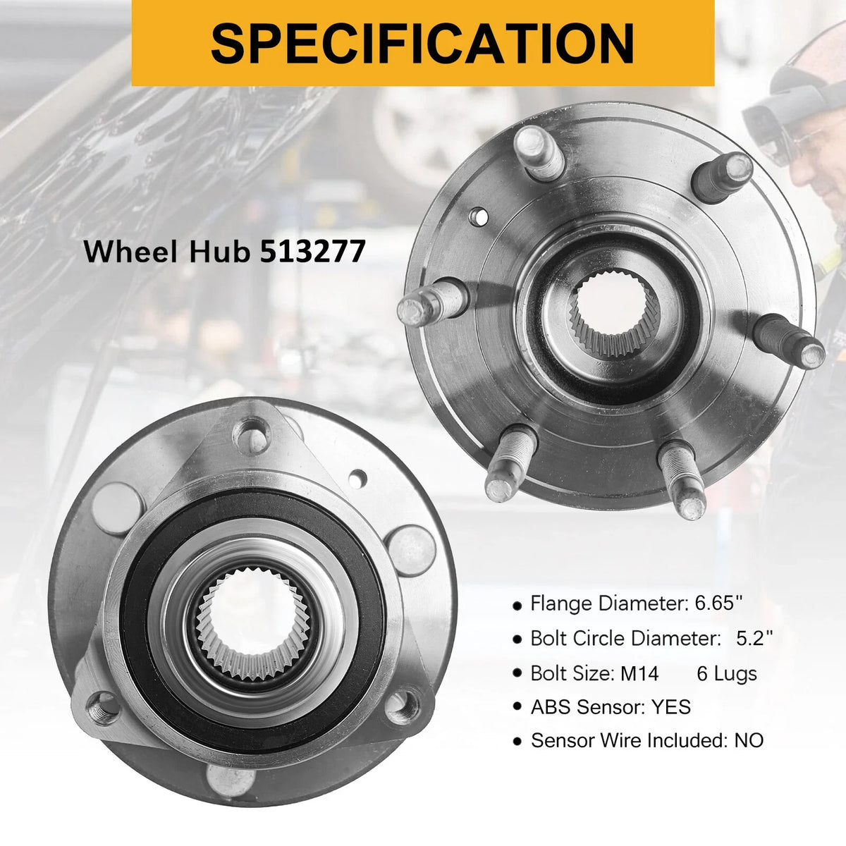 4-Piece Wheel Hub Bearings for 2007–2010 Saturn Outlook Front & Rear