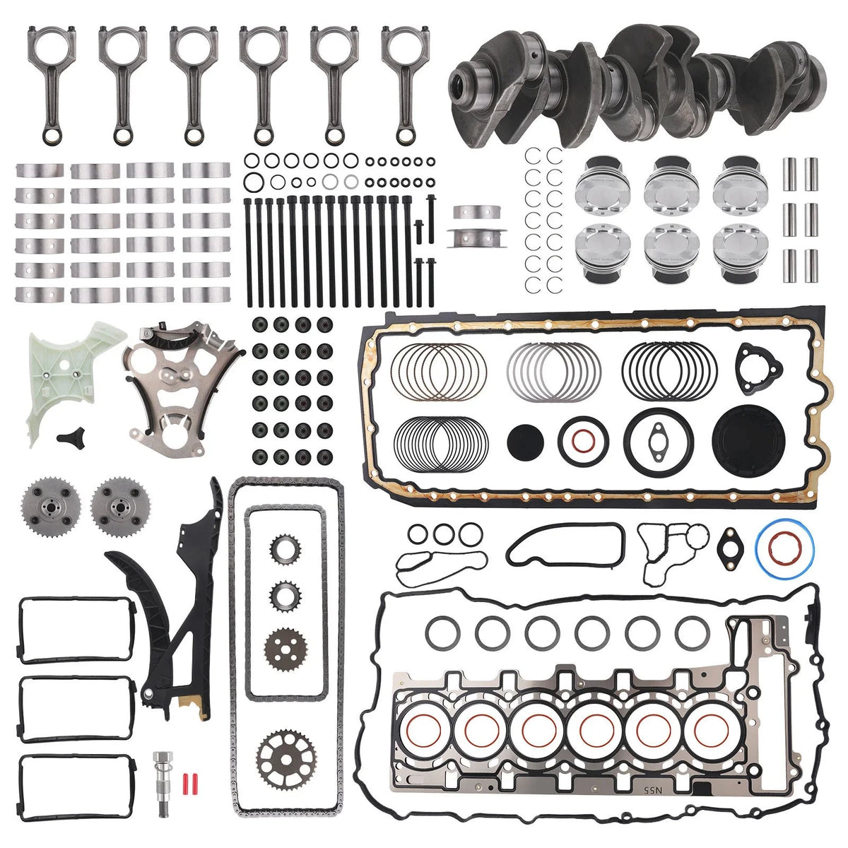 Engine Rebuild Kit with Pistons, Gaskets, Bearings for BMW N55 3.0L (2011–2019)