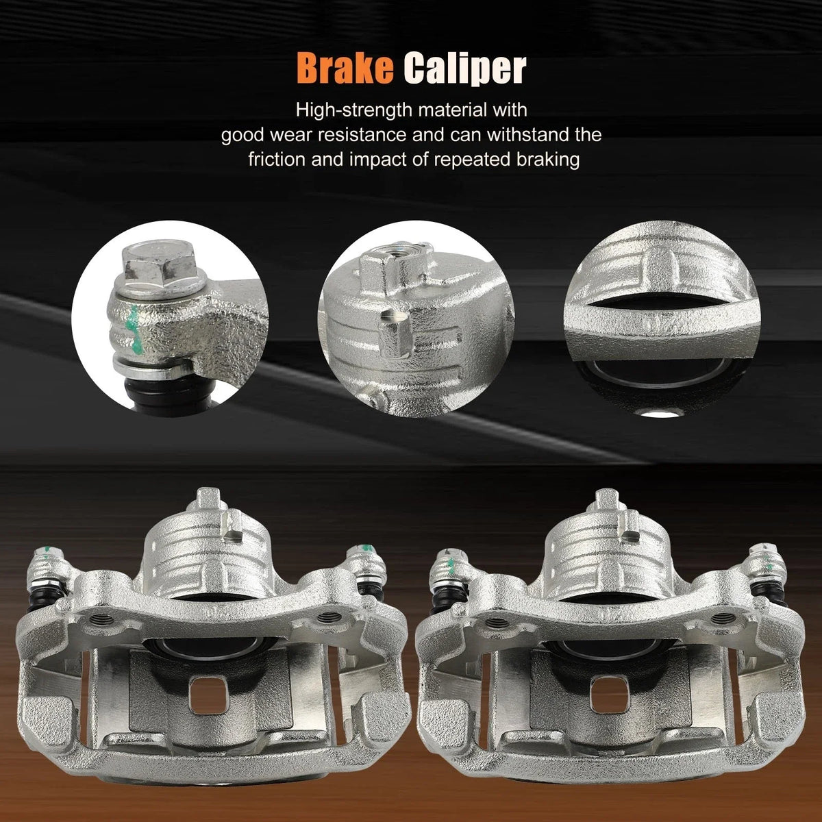 Front Pair of Brake Calipers w/ Bracket for 2012-2015 Nissan March