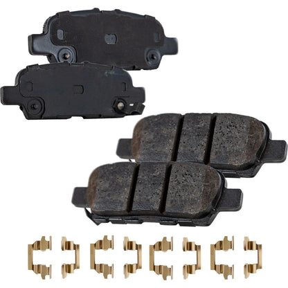 Rear Brake Disc Rotors and Pads Kit for Nissan Leaf Rogue Sport Juke (2011–2023)