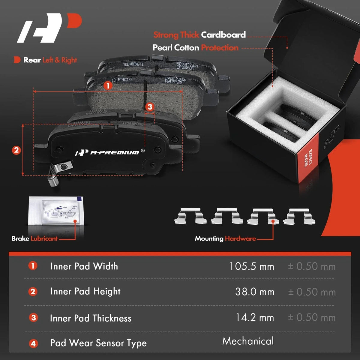 Disc Brake Rotor & Pad Set for 2014–2019 Nissan Rogue Sport