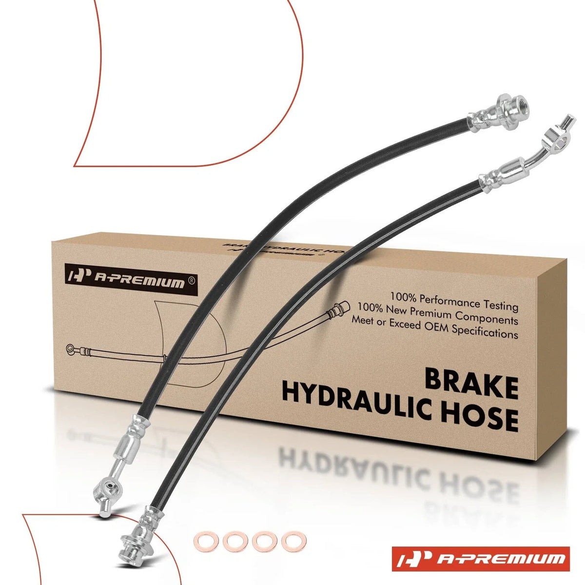 2X Front Brake Hydraulic Hose for Nissan NP300 Frontier (2016–2019)