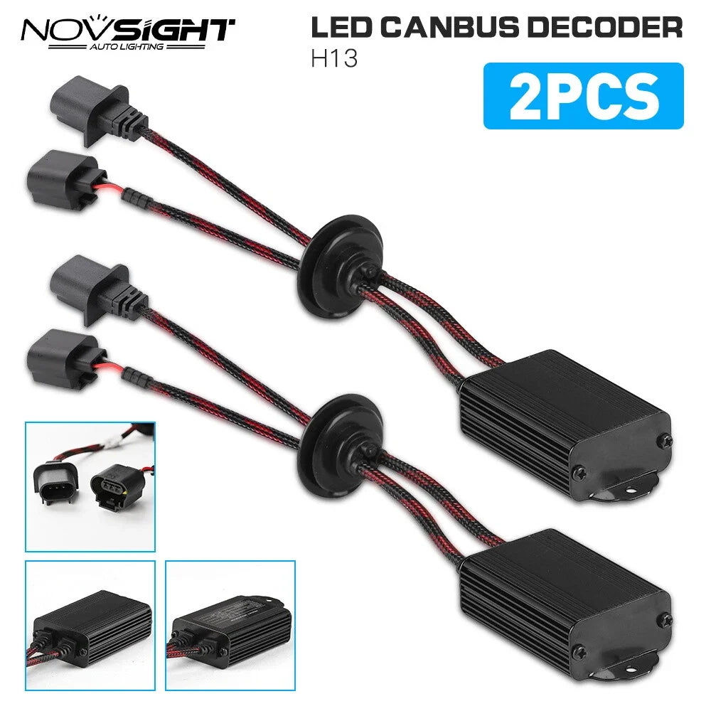 H13 LED Headlight Kit - Includes Canbus Resistor Decoder