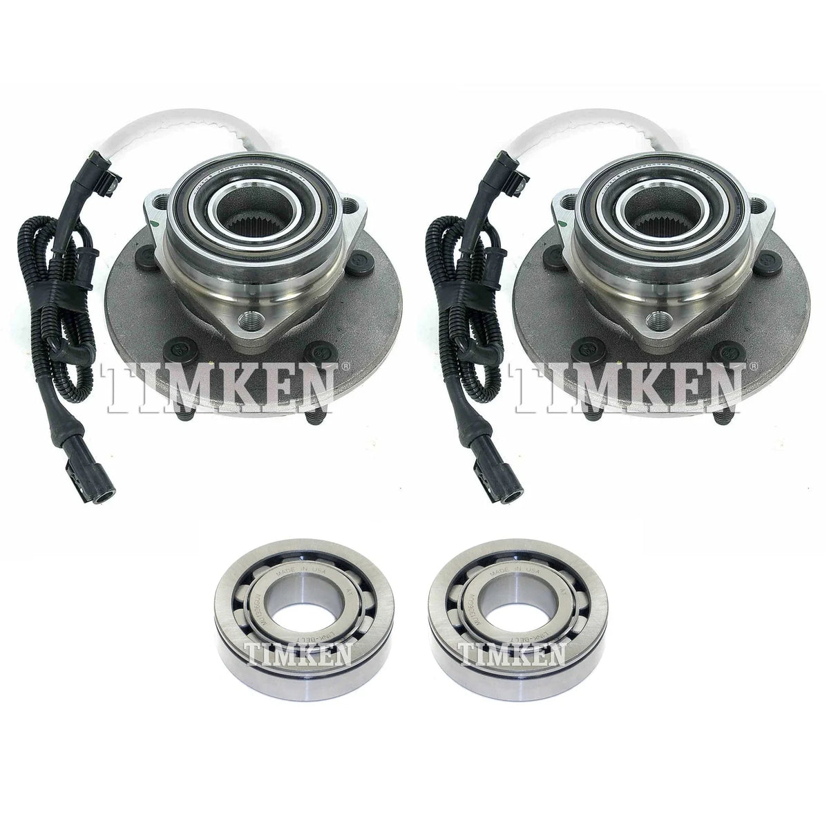 Front and Rear Wheel Bearings & Hubs Kit for Ford F-150 Heritage (2004)