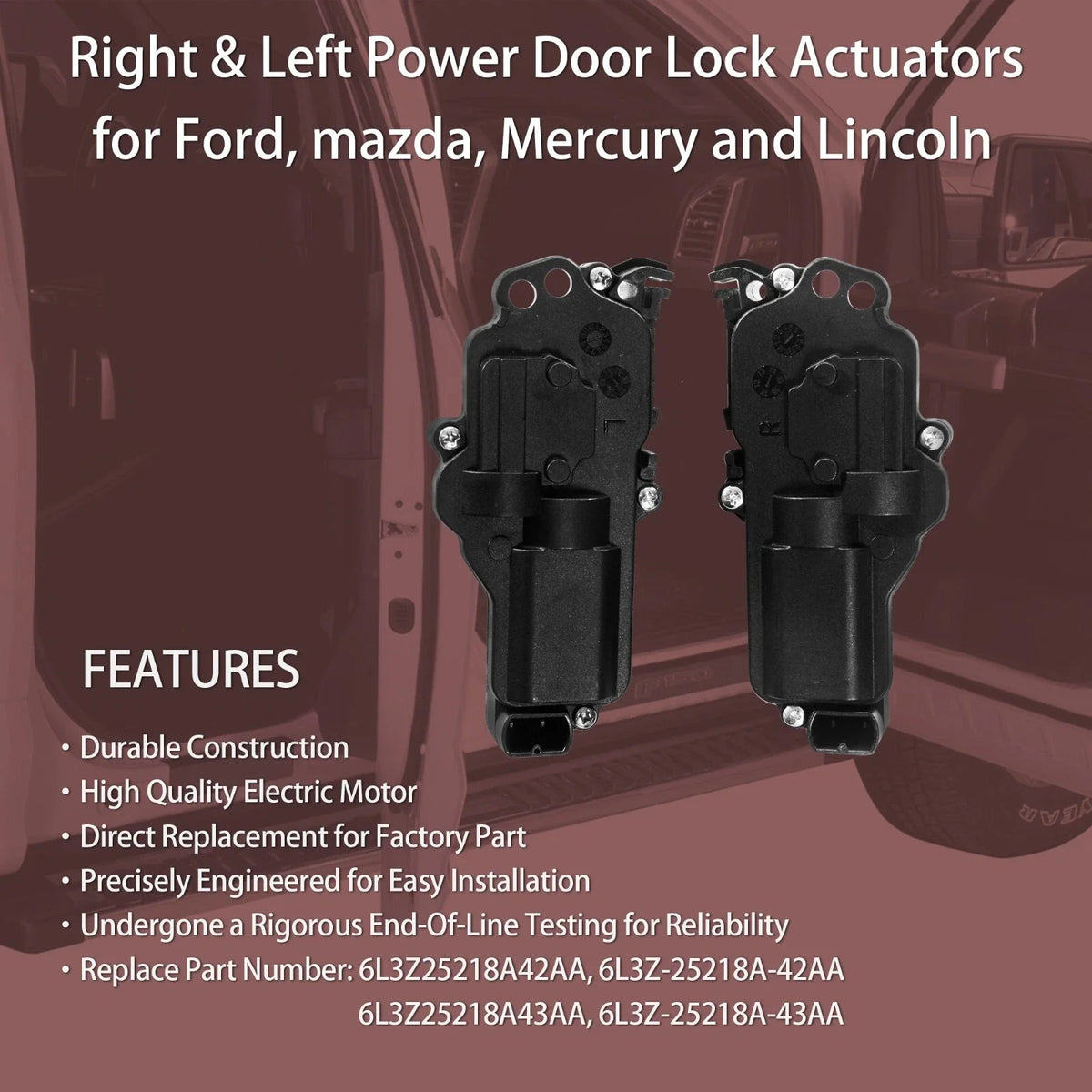 4X Power Door Lock Actuators for Ford F150 F250 F350 F450 Ranger Explorer (1997–2023)