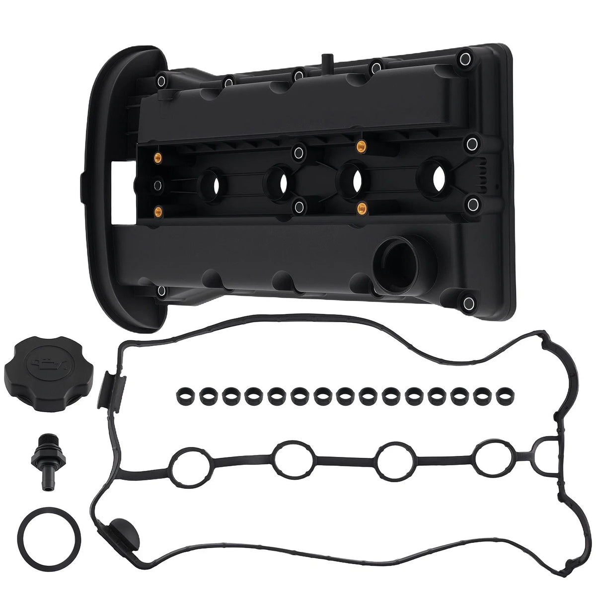 Engine Valve Cover for Chevrolet Aveo (2008–2017) Black Gasket